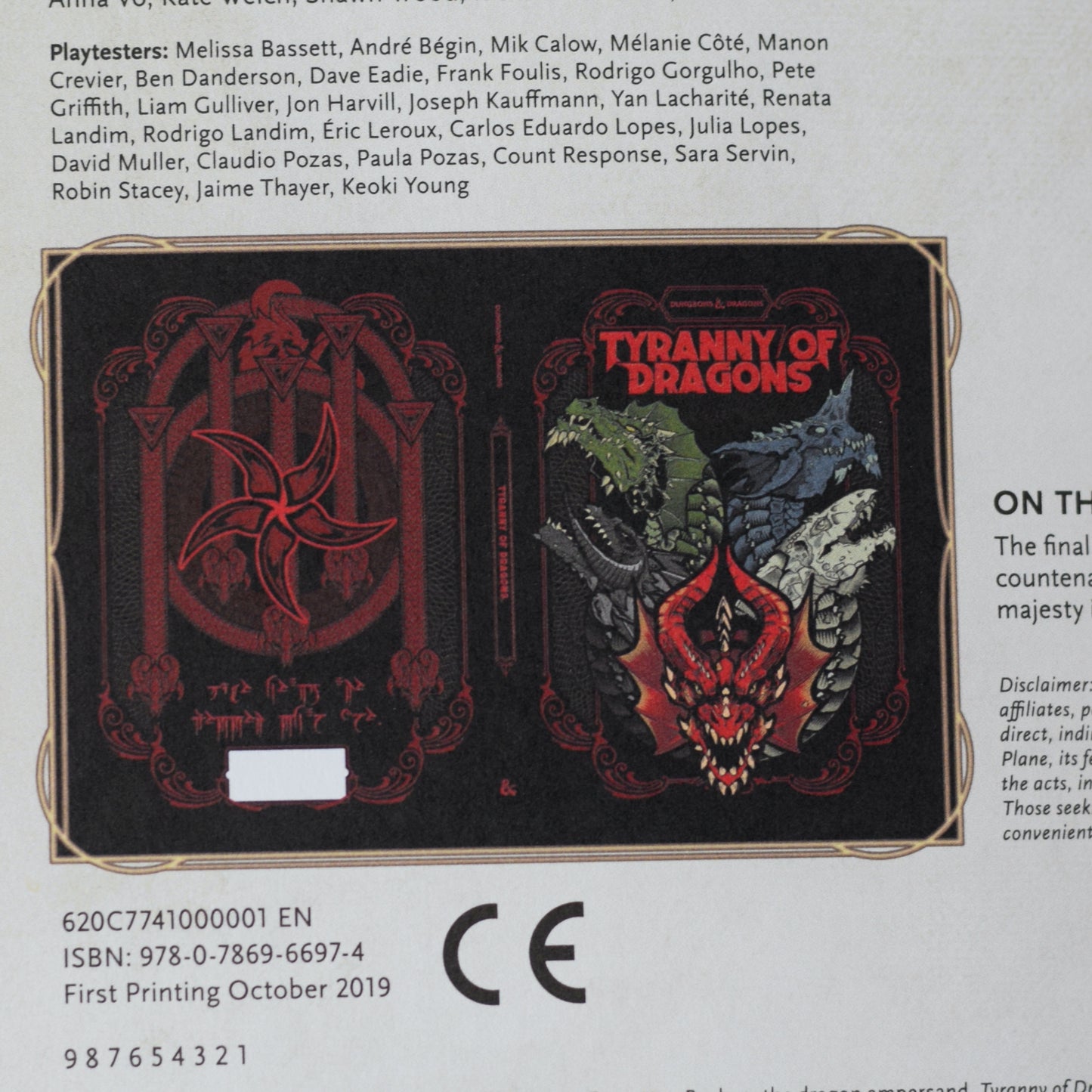 Dungeons & Dragons RPG Hardback: Tyranny of Dragons Alternate Cover FIRST PRINTING