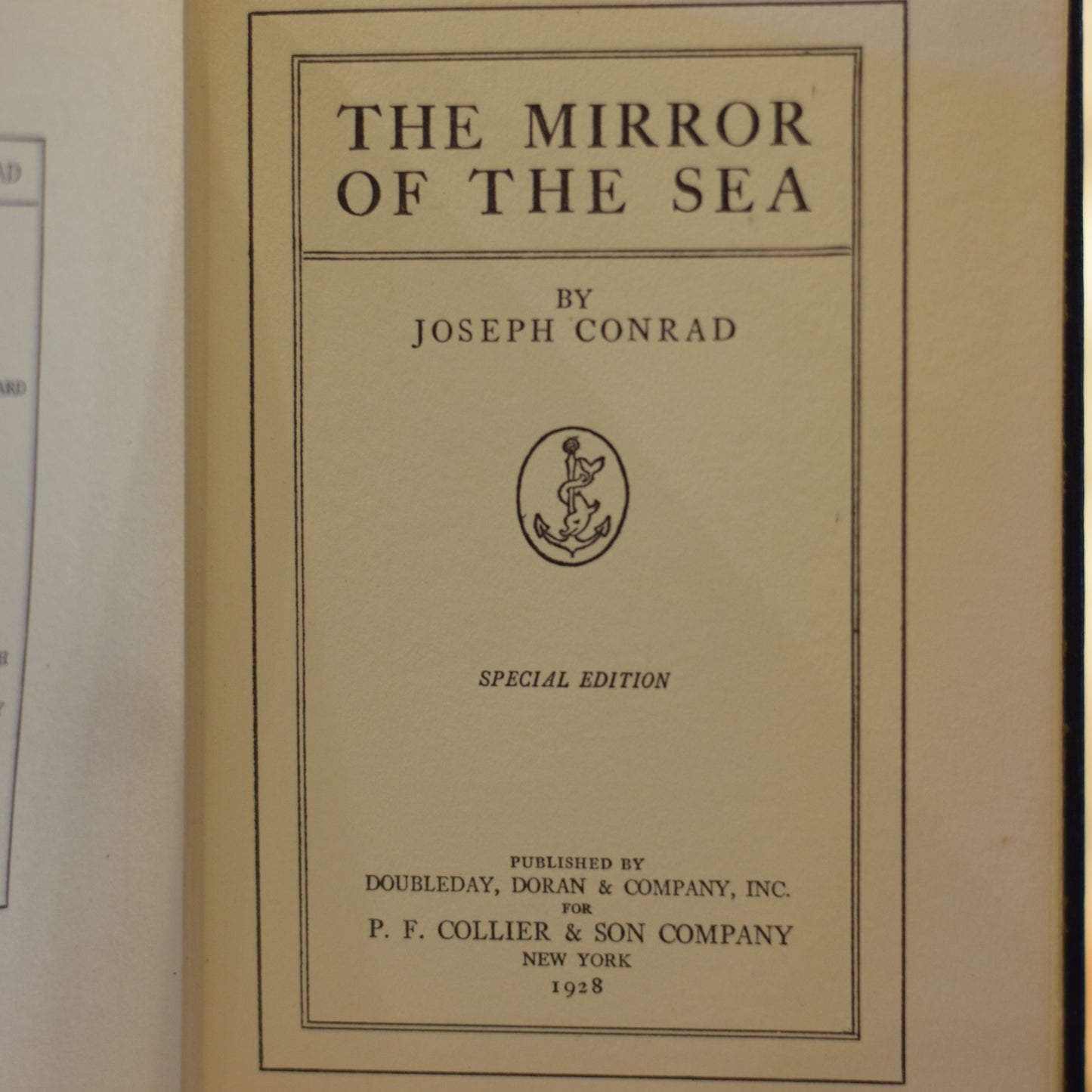 Vintage Fiction Hardback: Joseph Conrad - Chance, Tales of Unrest, and The Mirror of the Sea SPECIAL EDITIONS