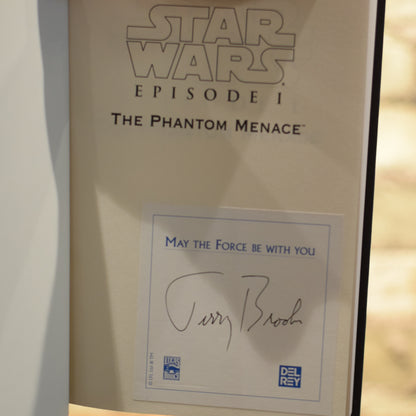 Vintage Sci-fi Hardback: Terry Brooks - Star Wars: Episode 1 - The Phantom Menace, Darth Maul Variant SIGNED FIRST EDITION/PRINTING