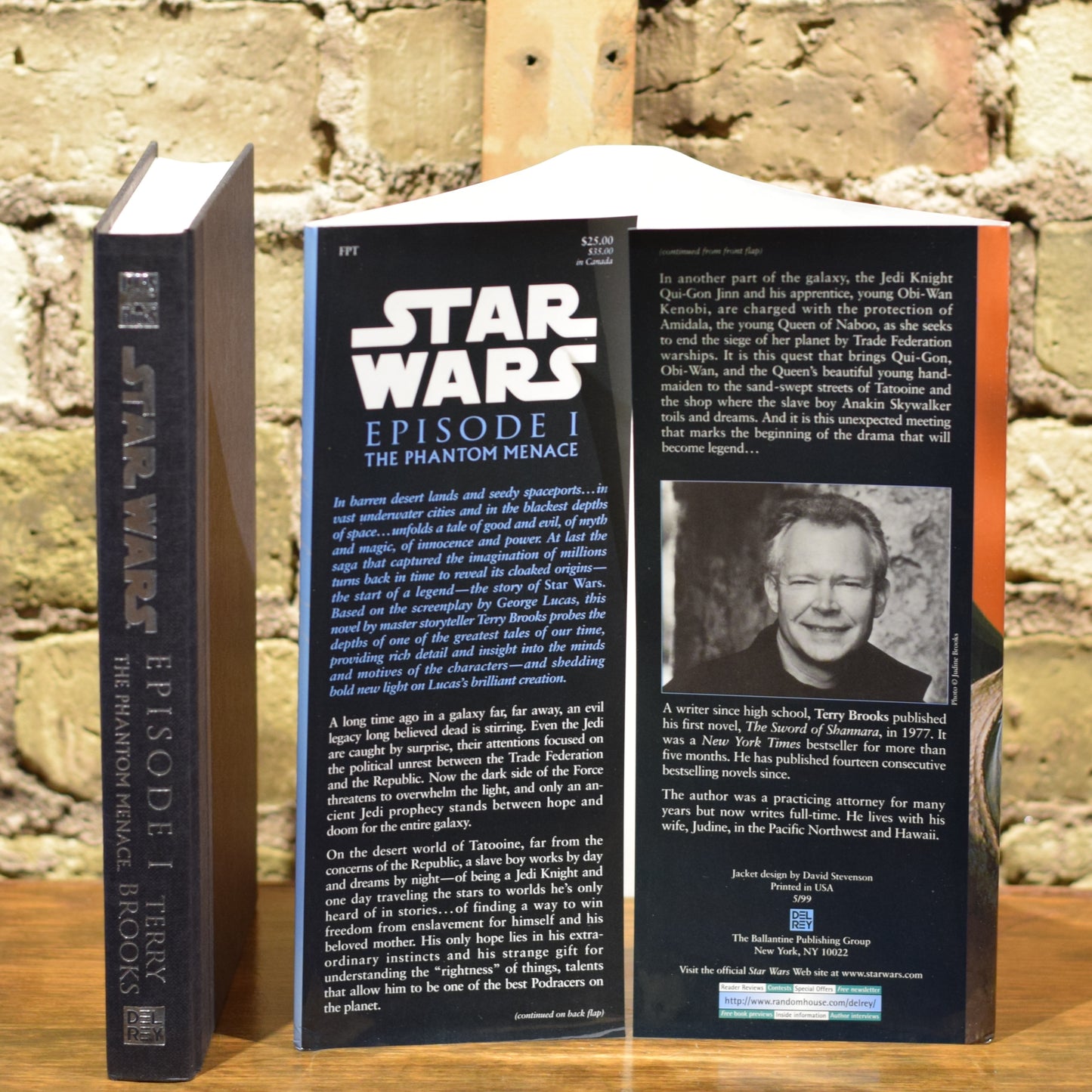 Vintage Sci-fi Hardback: Terry Brooks - Star Wars: Episode 1 - The Phantom Menace, Anakin Variant SIGNED FIRST EDITION/PRINTING