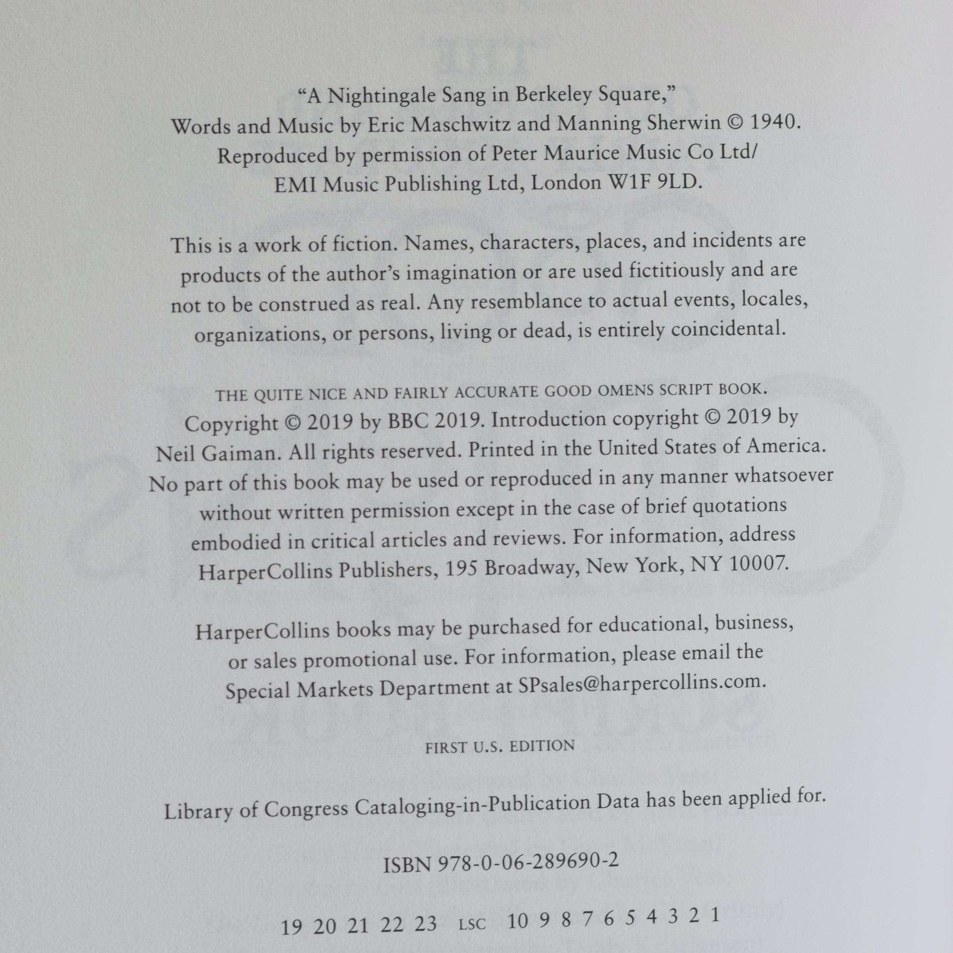 Fantasy Paperback: Neil Gaiman & Terry Pratchett - The Quite Nice