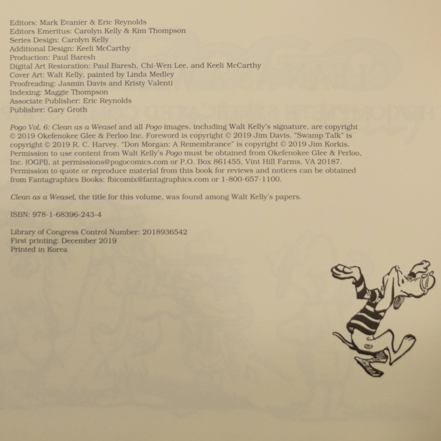 Graphic Novel Hardbacks: Walt Kelly - Pogo 1949-1960 Vols 1-6 FIRST PRINTINGS