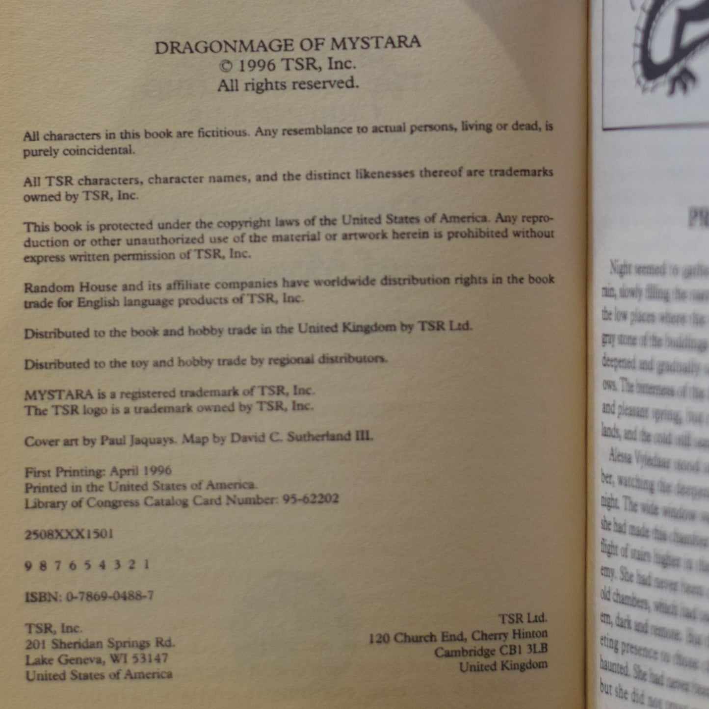 Vintage Dungeons and Dragons Paperback: Thorarinn Gunnarsson - Dragonmage of Mystara FIRST PRINTING