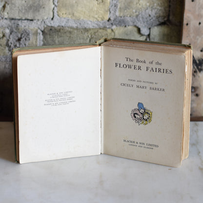 Antique Poetry Hardback: Cicely M Barker - The Book of the Flower Fairies FIRST EDITION