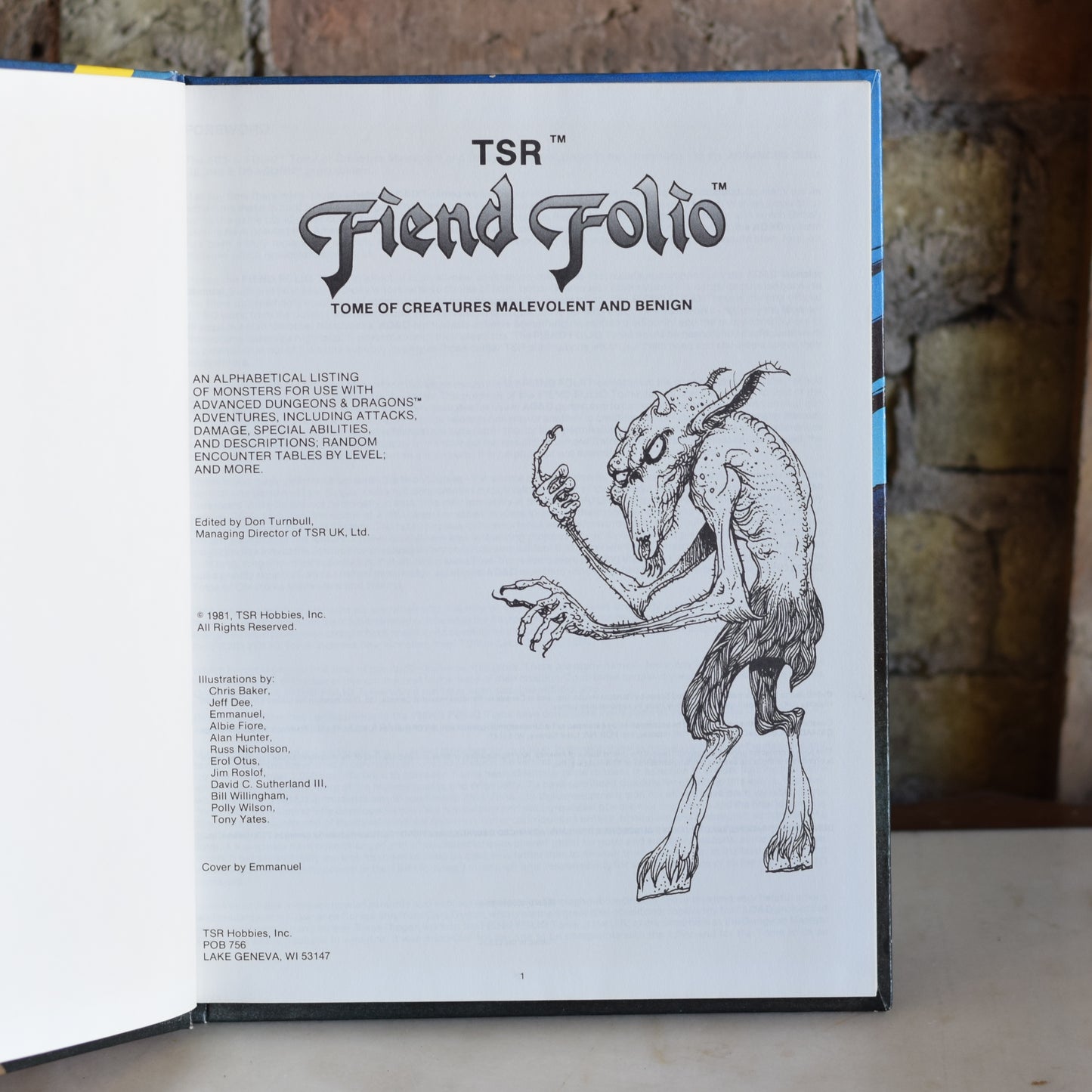 Vintage Dungeons and Dragons Hardback: Fiend Folio Advanced Dungeons and Dragons First Edition