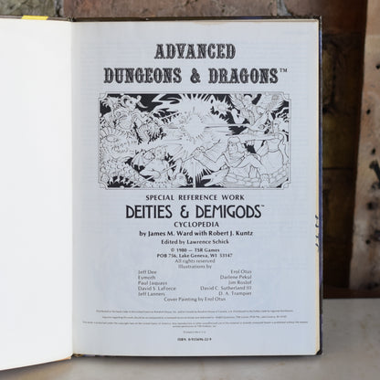 Vintage Dungeons and Dragons Hardback: Deities & Demigods Advanced Dungeons and Dragons First Edition