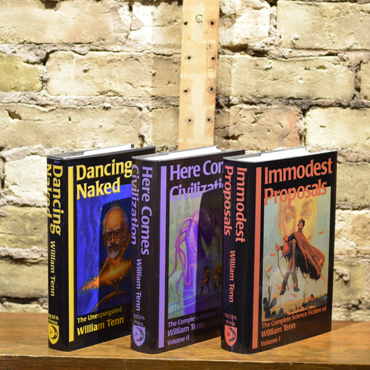 Vintage Sci-fi Hardbacks: The Complete Science Fiction of William Tenn in 3 Volumes - Immodest Proposals, Here Comes Civilization, and Dancing Naked FIRST EDITIONS