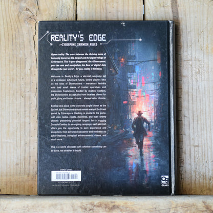 Sci-Fi RPG Hardback: Joseph McGuire - Reality's Edge: Cyberpunk Skirmish Rules FIRST PRINTING