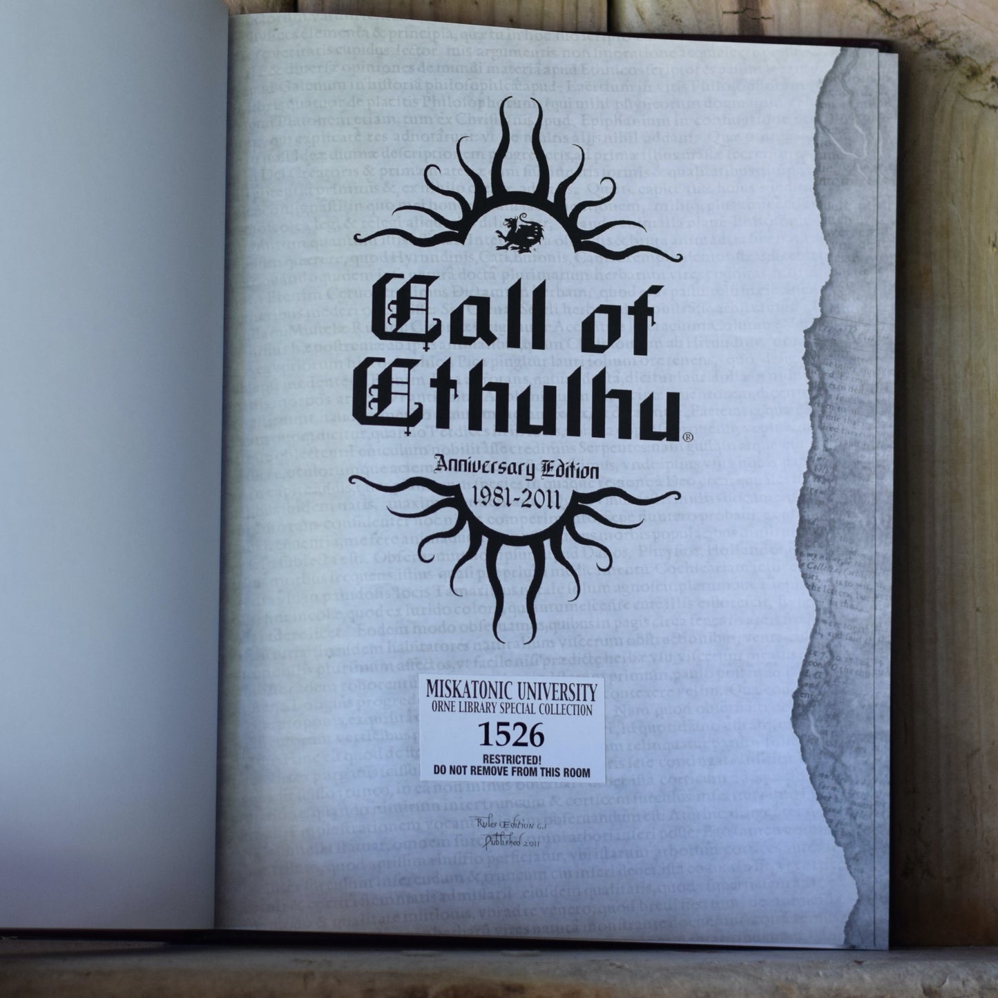 Hardback RPG Book: Call of Cthulhu: 30th Anniversary Letaher-bound Edition