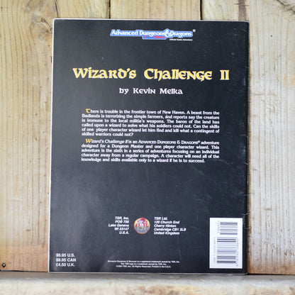 Vintage RPG Paperback: Advanced Dungeons and Dragons 2e: Wizard's Challenge II