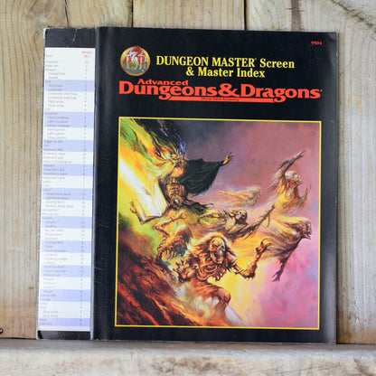 Vintage RPG Paperback: Advanced Dungeons and Dragons 2e: Dungeon Master Screen & Master Index