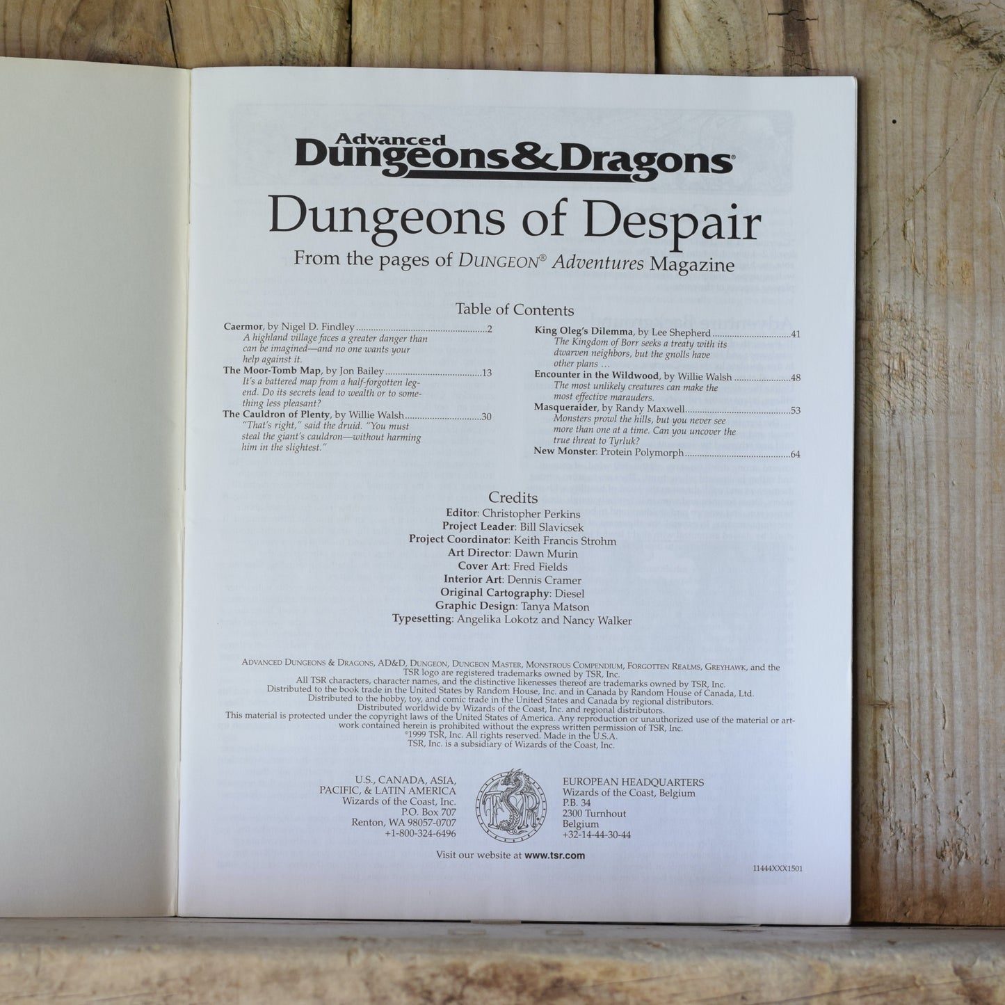 Vintage RPG Paperback: Advanced Dungeons and Dragons 2e: Dungeons of Despair