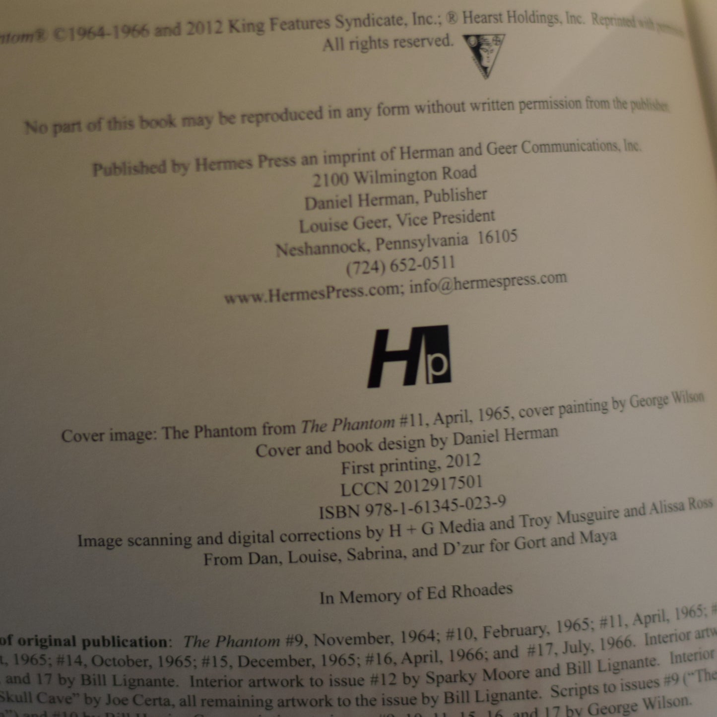 Graphic Novel Hardbacks: The Phantom, The Complete Series Vol 1-8 Hermes Press