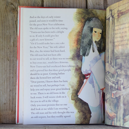 Vintage Children's Fiction Hardback: Miyoko Matsutani - The Crane Maiden, with Illustrations by Chihiro Iwasaki