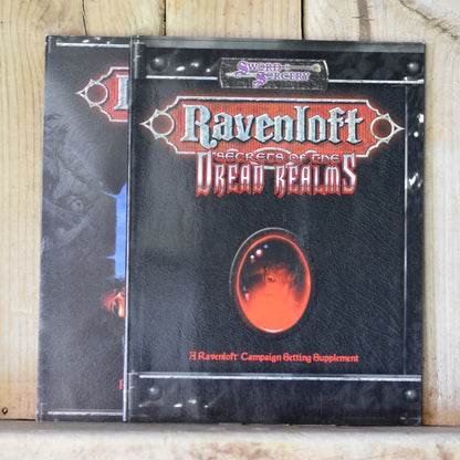 Vintage RPG Paperback: Sword & Sorcery, Ravenloft: Secrets of the Dread Realms and Gamemaster Screen