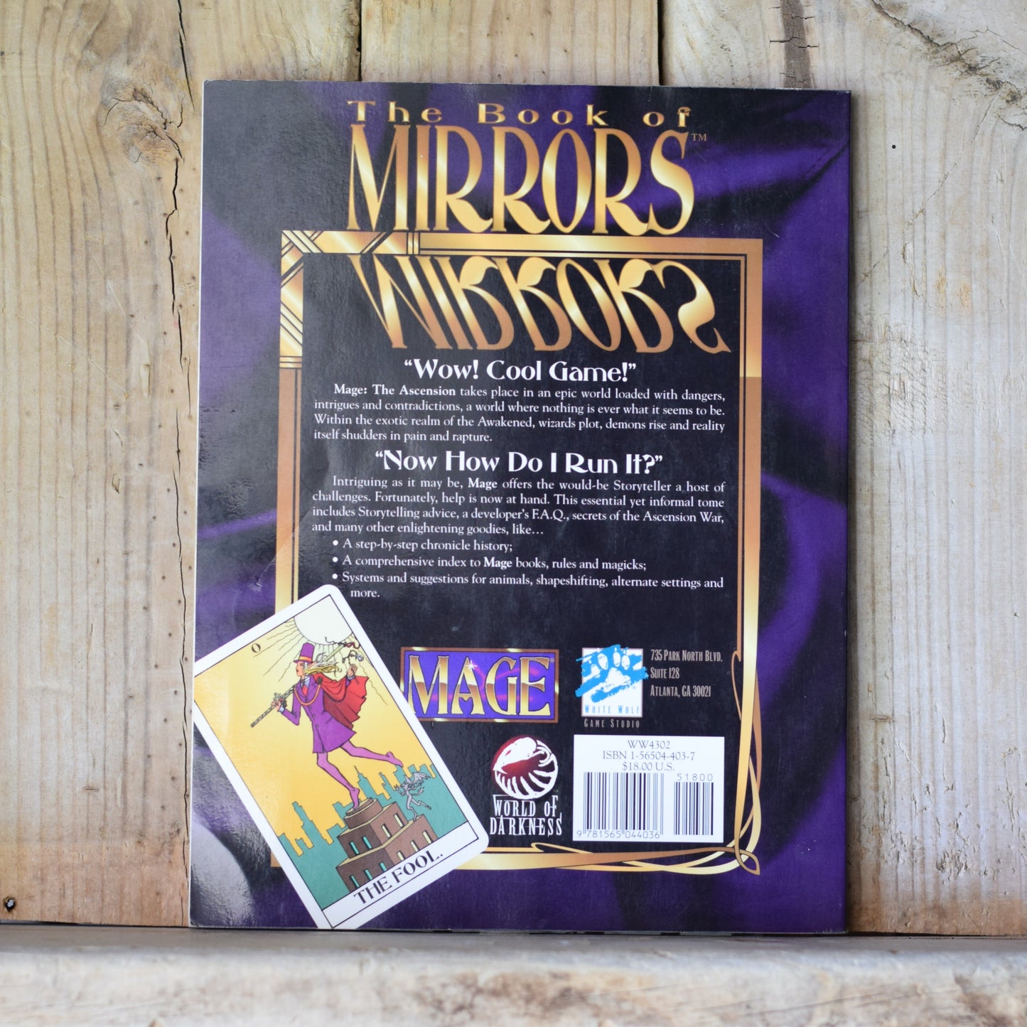 Vintage RPG Paperback: Mage: The Ascension: The Book of Mirrors w/ Storytellers Screen