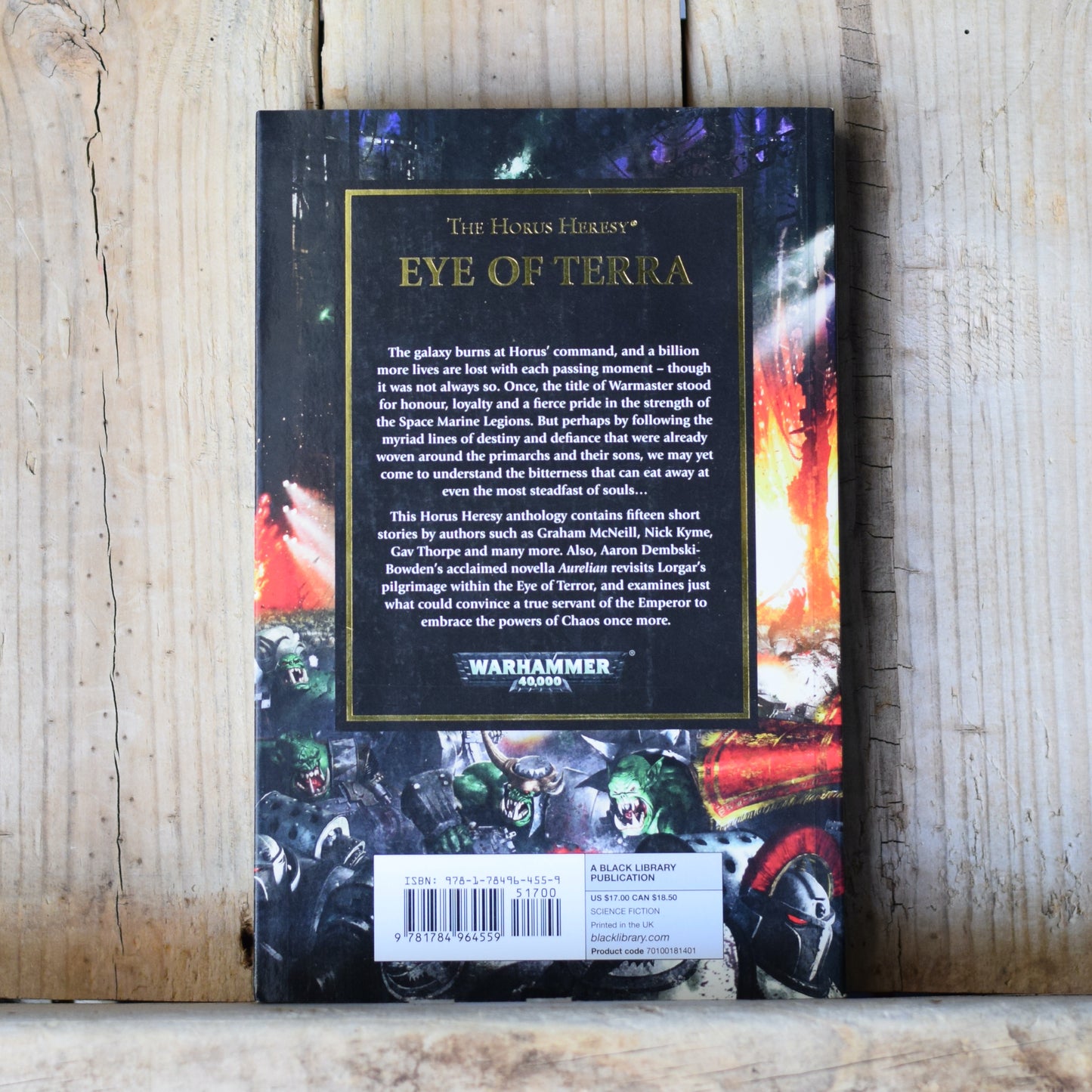 Sci-fi Paperback: Warhammer 40K, The Horus Heresy: Eye of Terra, Edited by Laurie Goulding FIRST PRINTING
