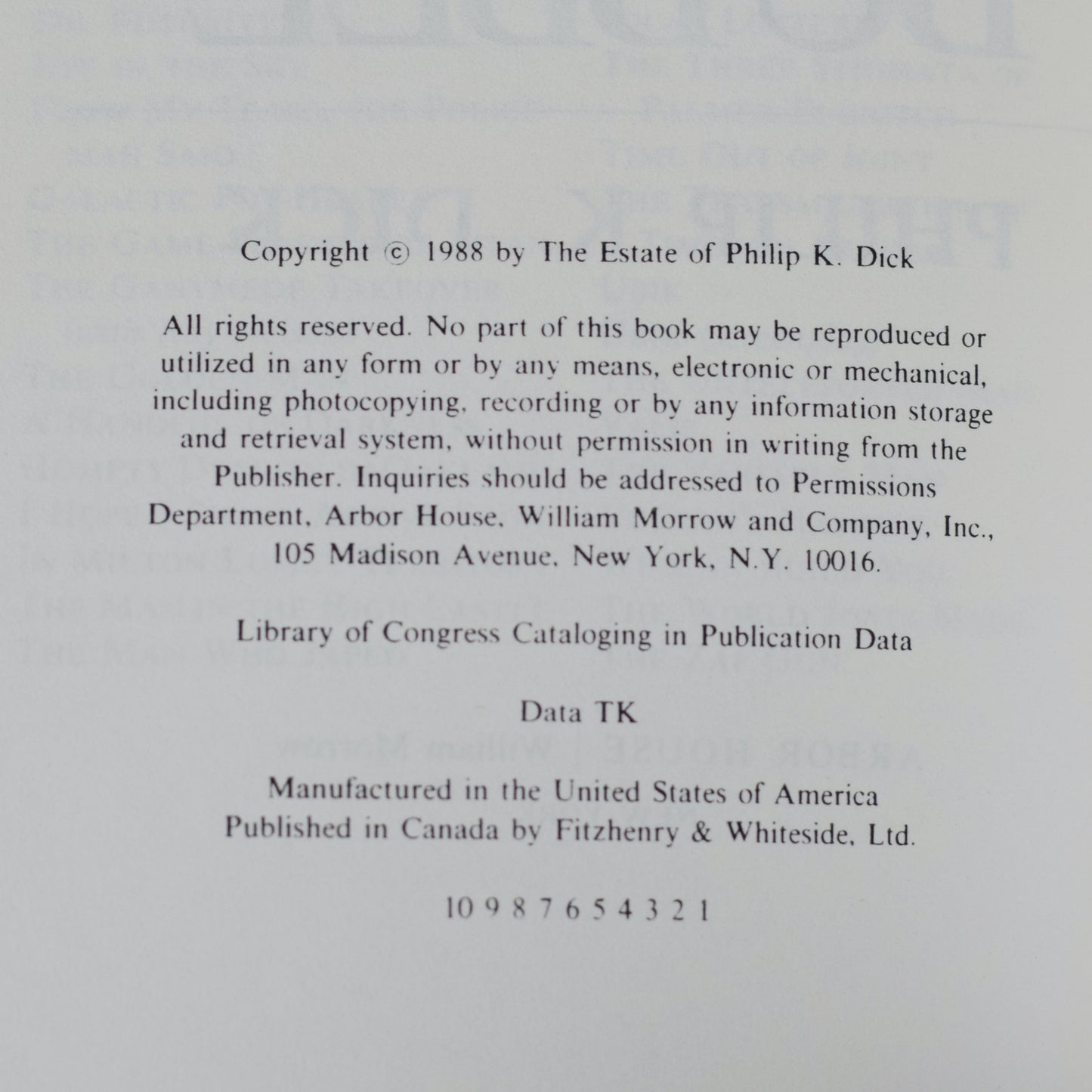 Vintage Sci-fi Paperback: Philip K Dick - The Broken Bubble UNCORRECTED PROOF
