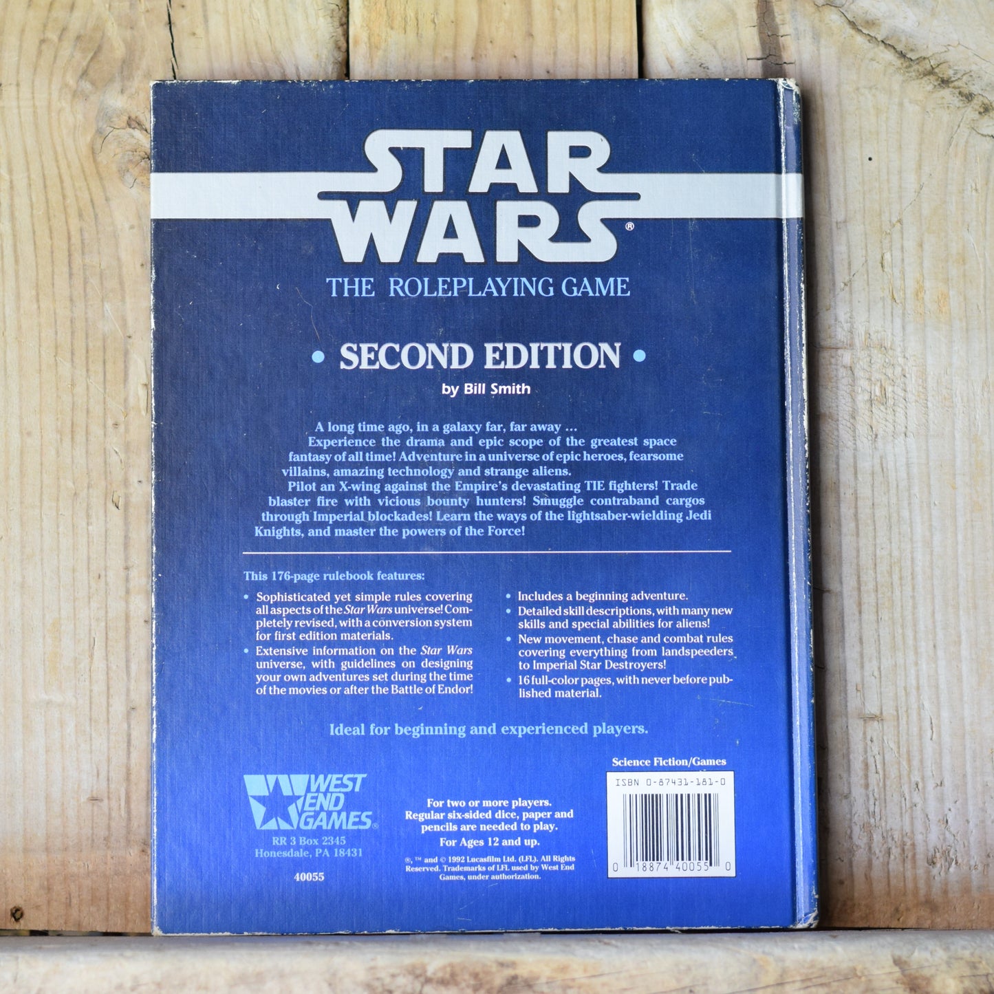 Vintage Star Wars RPG Book: Star Wars Roleplaying Game, Second Edition FIRST PRINTING