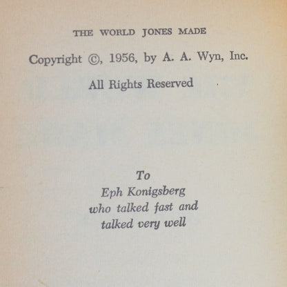 Vintage Sci-fi Paperback: Philip K Dick - The World Jones Made