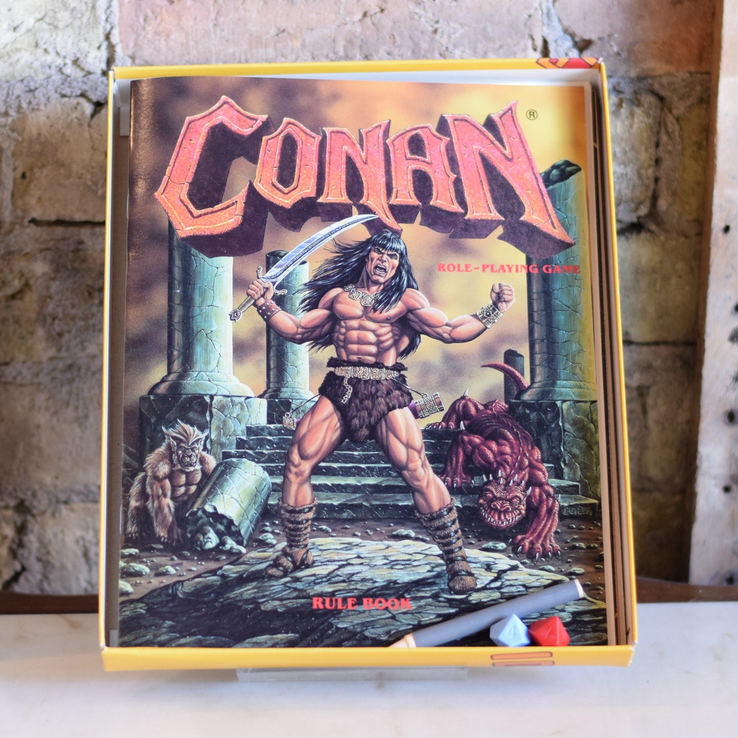 Vintage Dungeons and Dragons Box Set: Conan COMPLETE WITH DICE AND CRAYON