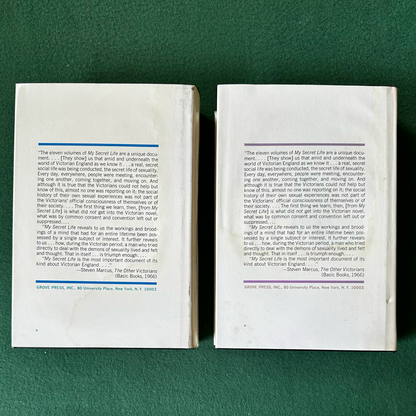 Vintage Fiction Hardbacks: Anonymous - My Secret Life, Vols 1-11 SECOND PRINTING