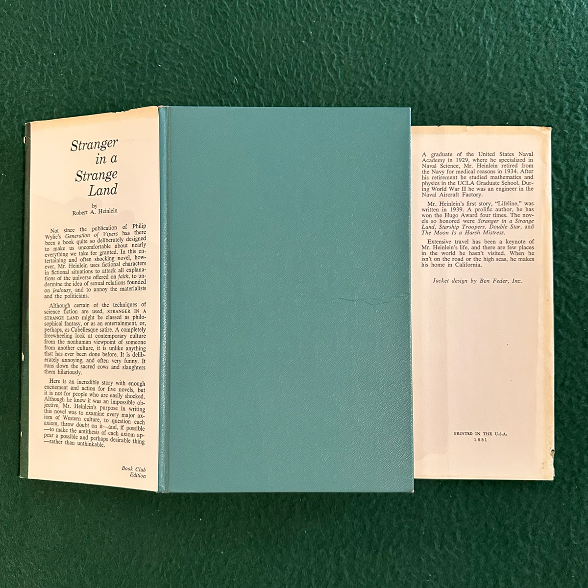 Vintage Sci-Fi Hardback: Robert A Heinlein - Stranger in a Strange Land BCE