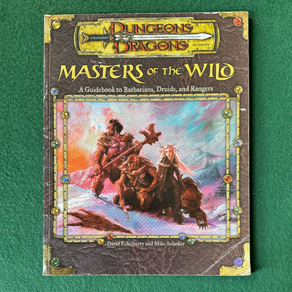 Vintage Dungeons & Dragons 3.5e Accessory: Masters of the Wild