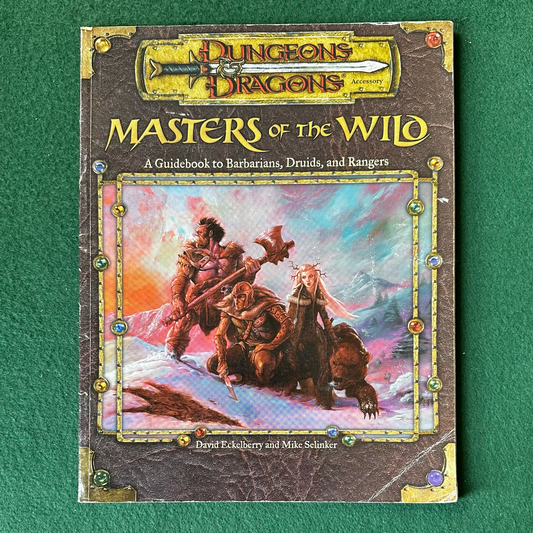 Vintage Dungeons & Dragons 3.5e Accessory: Masters of the Wild