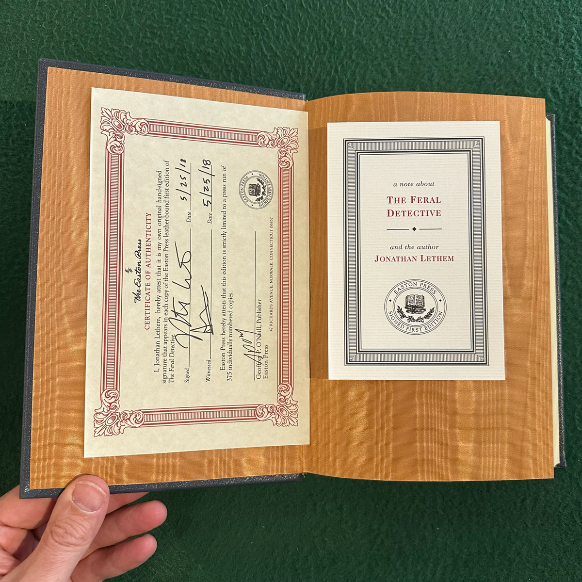 Vintage Fiction Hardback: John Lethem - The Feral Detective SIGNED FIRST EDITION