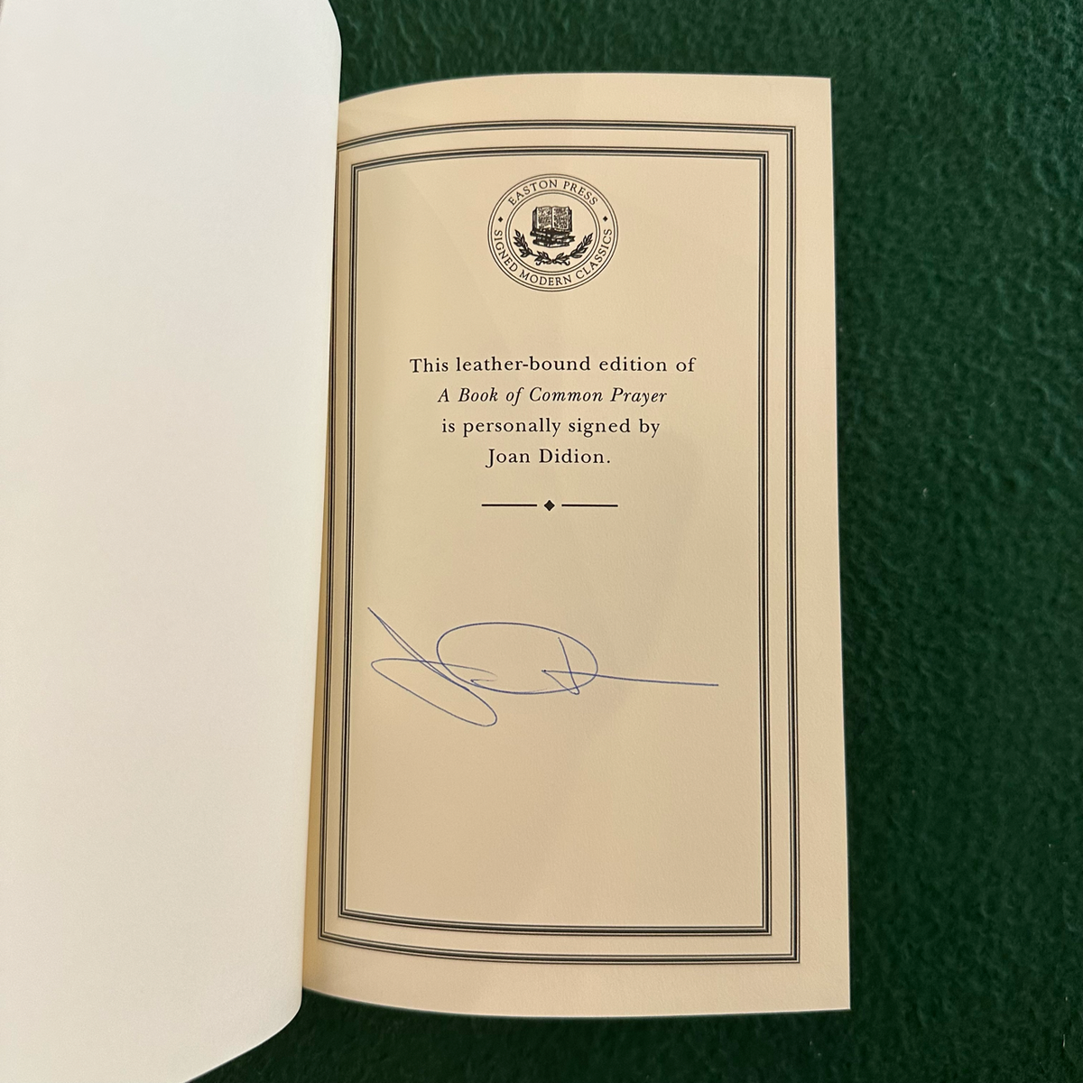 Vintage Fiction Hardback: Joan Didion - A Book of Common Prayer SIGNED