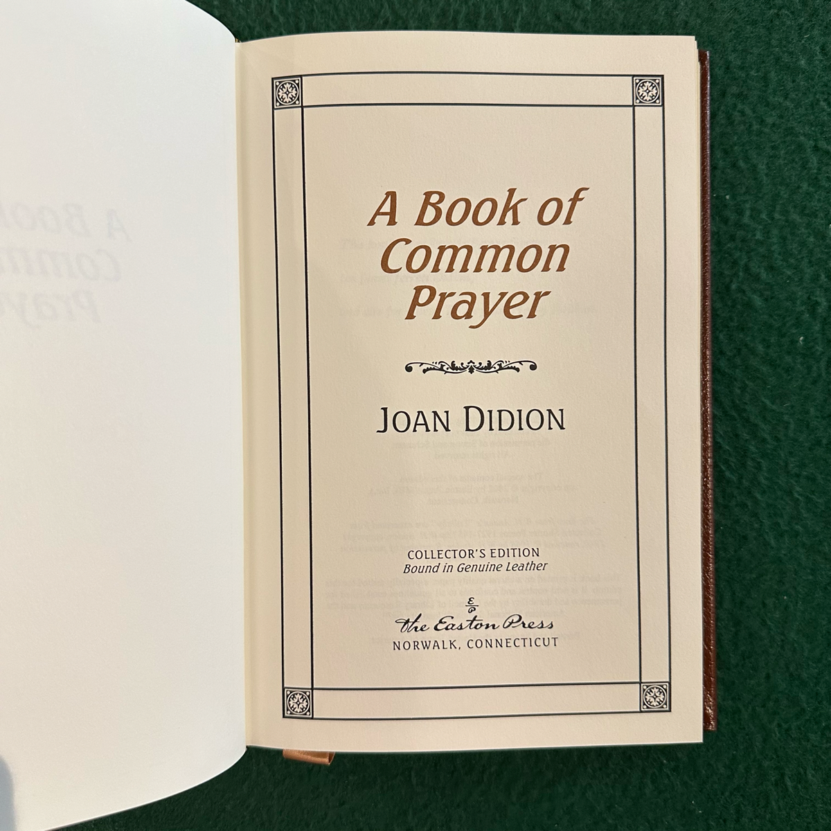 Vintage Fiction Hardback: Joan Didion - A Book of Common Prayer SIGNED
