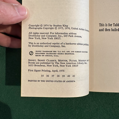 Vintage Horror Paperbacks: Stephen King - Carrie, 'Salem's Lot & The Shining Box Set