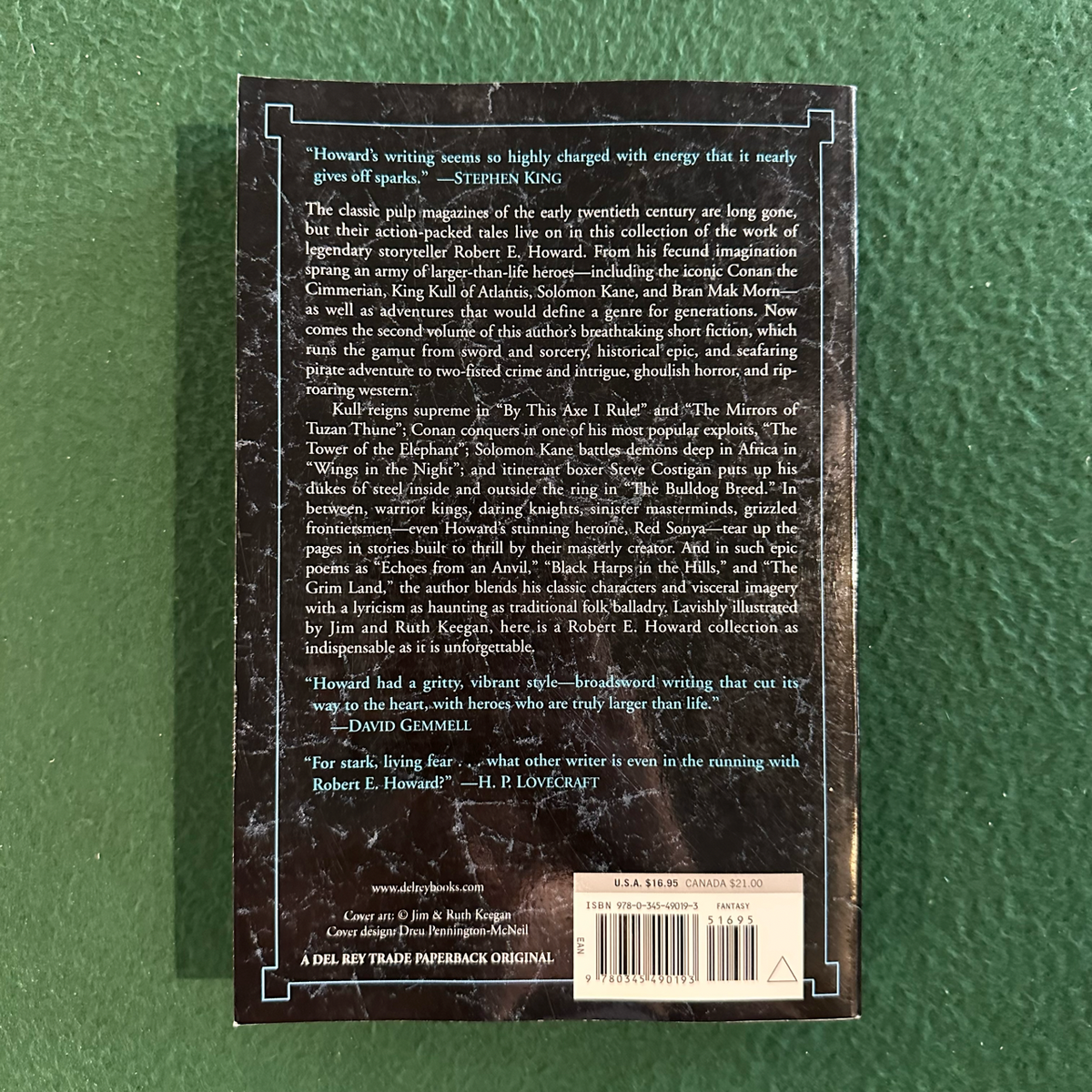 Fantasy Paperback: The Best of Robert E Howard - Volume 2: Grim Lands FIRST PRINTING