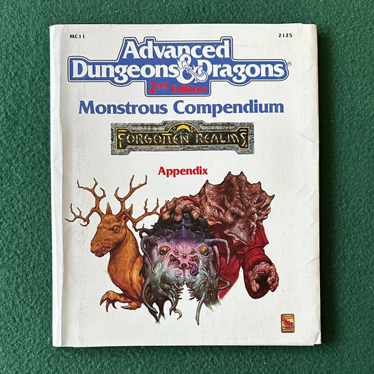 Vintage Dungeons & Dragons 2e Accessory: Forgotten Realms Monstrous Compendium Appendix