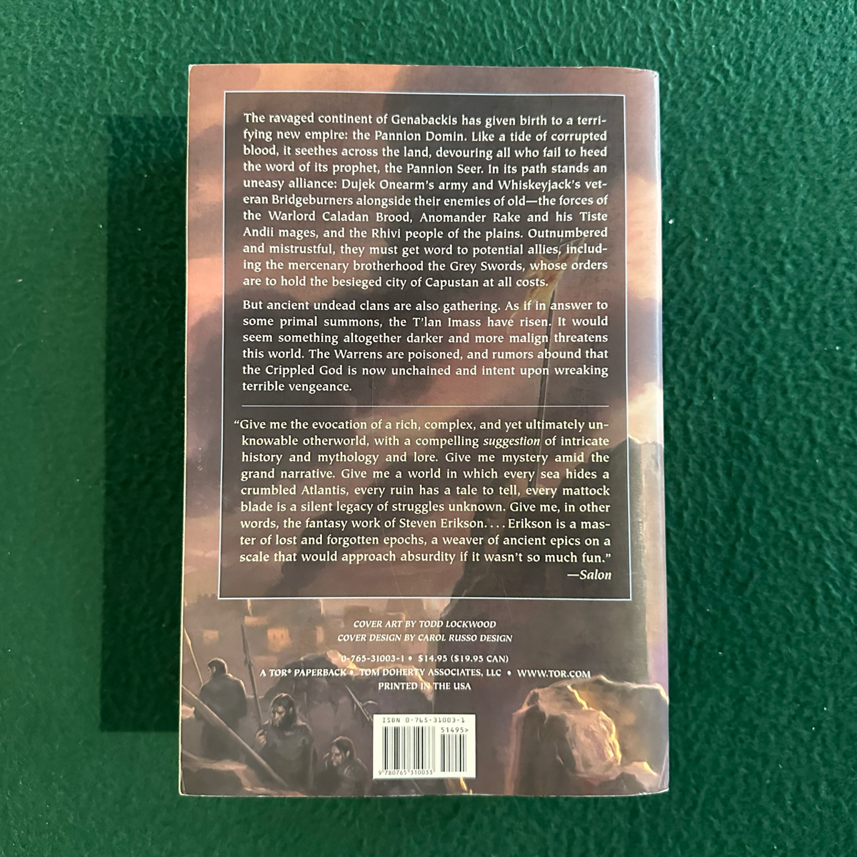 Fantasy Paperback: Steven Erikson - Memories of Ice FIRST PRINTING