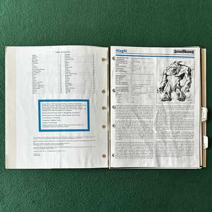 Vintage Dungeons & Dragons 2e Accessory: Forgotten Realms Monstrous Compendium Appendix