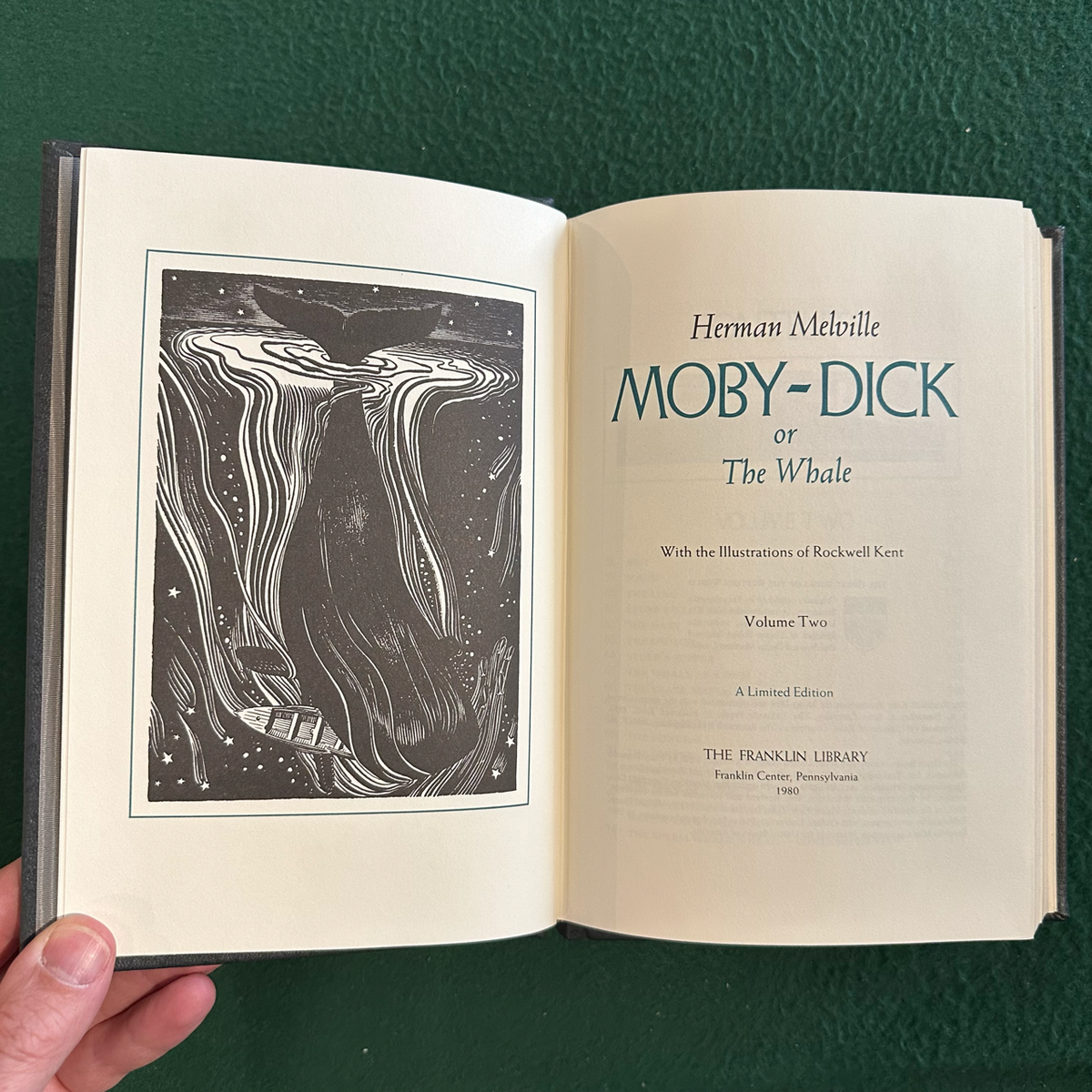 Vintage Fiction Hardback: Herman Melville - Moby Dick 2 VOLUME LIMITED EDITION