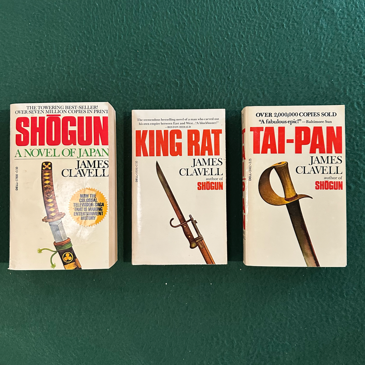 Vintage Fiction Paperbacks: James Clavell - Shogun, King Rat & Tai Pan Box Set