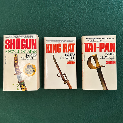 Vintage Fiction Paperbacks: James Clavell - Shogun, King Rat & Tai Pan Box Set