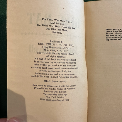 Vintage Fiction Paperbacks: James Clavell - Shogun, King Rat & Tai Pan Box Set