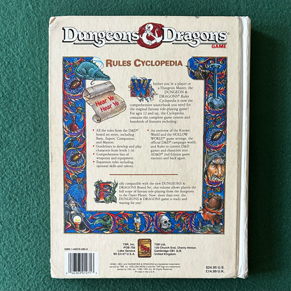 Vintage Dungeons & Dragons Accessory: Rules Cyclopedia 1991