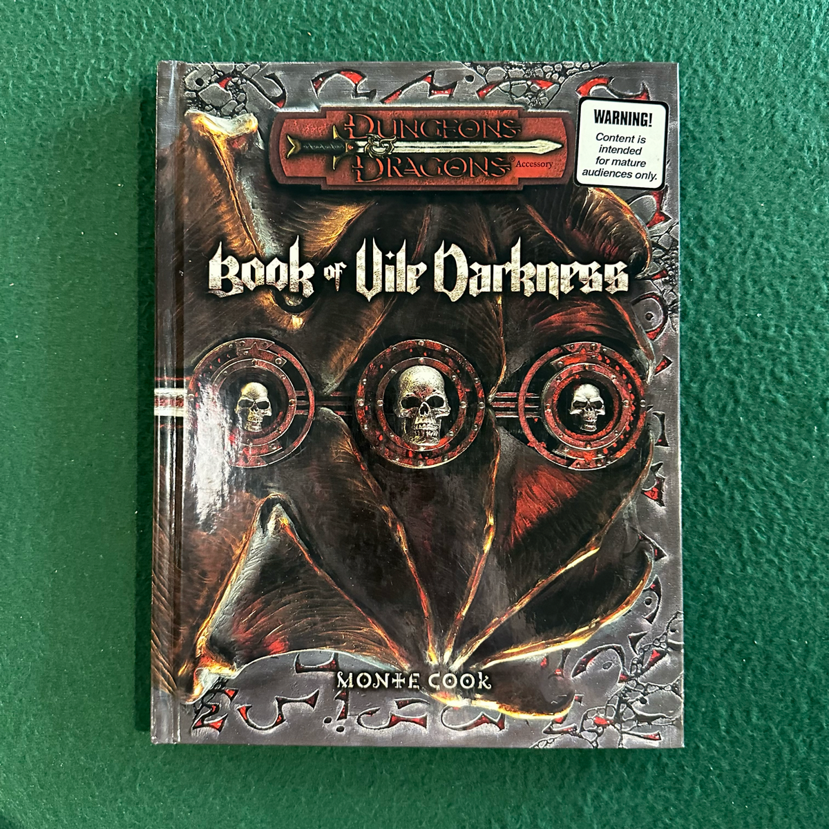 Vintage Dungeons & Dragons 3.5e Accessory: Book of Vile Darkness FIRST PRINTING