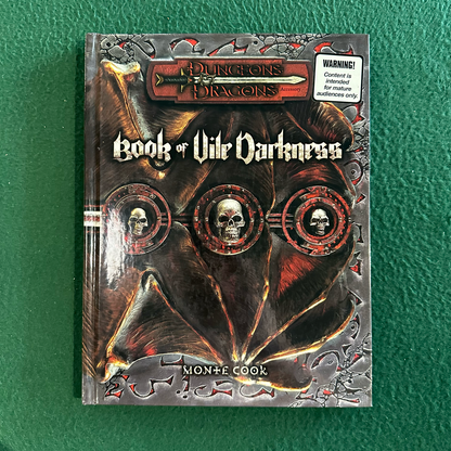 Vintage Dungeons & Dragons 3.5e Accessory: Book of Vile Darkness FIRST PRINTING