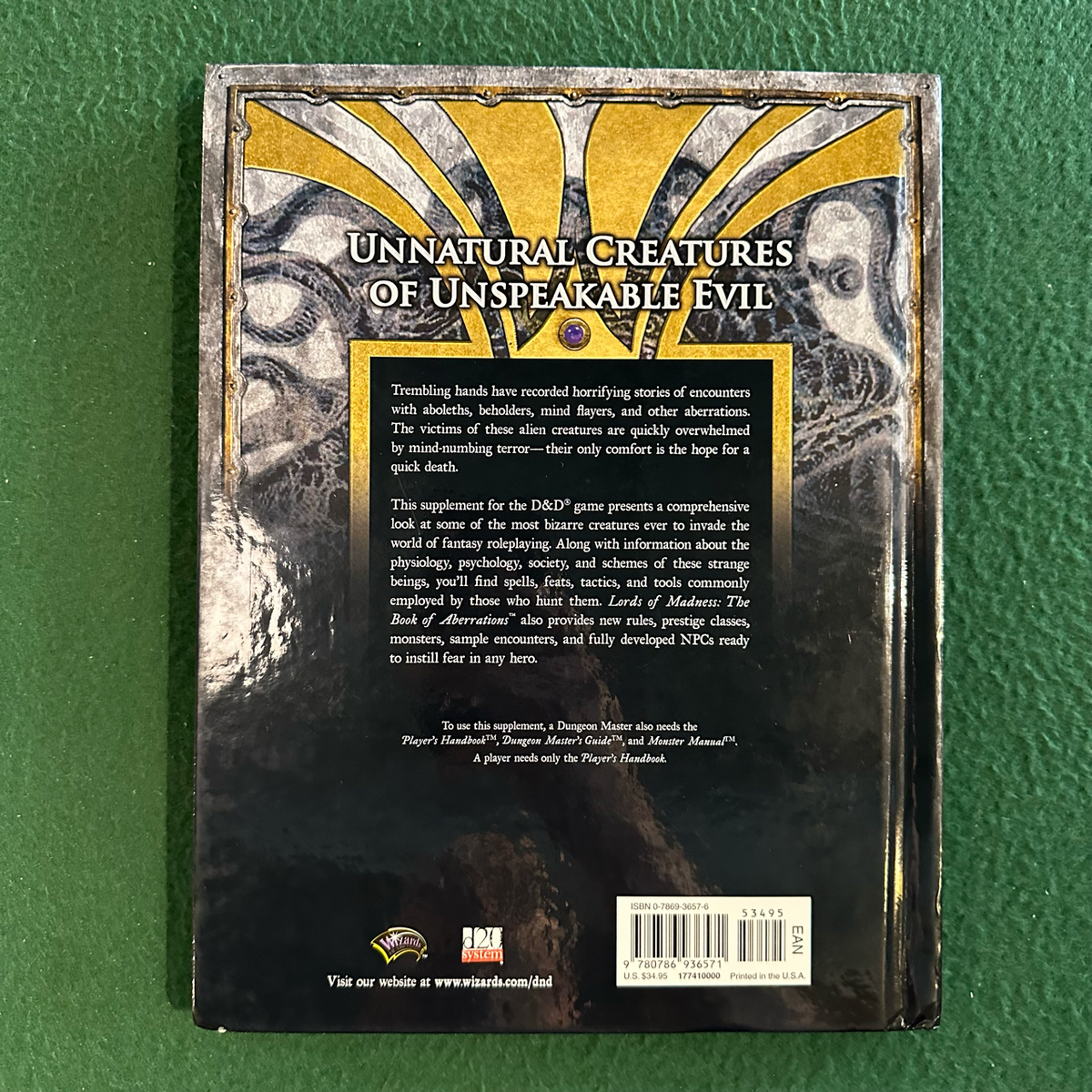 Vintage Dungeons & Dragons 3.5e Accessory: Lords of Madness FIRST PRINTING