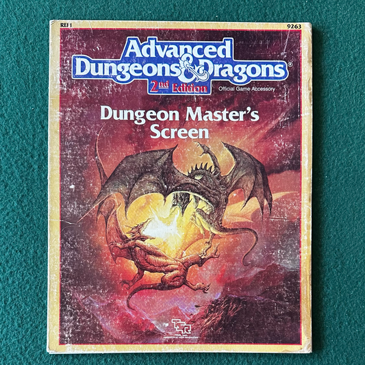 Vintage Dungeons & Dragons 2e Accessory: Dungeon Master's Screen W/ Terrible Trouble at Tragidore