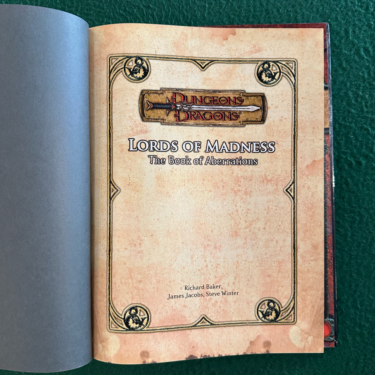 Vintage Dungeons & Dragons 3.5e Accessory: Lords of Madness FIRST PRINTING