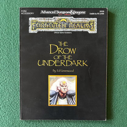 Vintage Dungeons & Dragons 2e Accessory: Forgotten Realms: The Drow of the Underdark