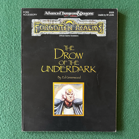 Vintage Dungeons & Dragons 2e Accessory: Forgotten Realms: The Drow of the Underdark