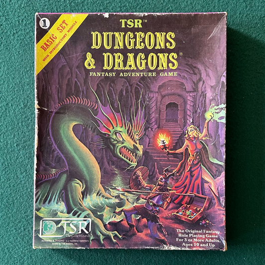 Vintage Dungeons & Dragons Box Set: Basic Set 1011 1980 With Dice